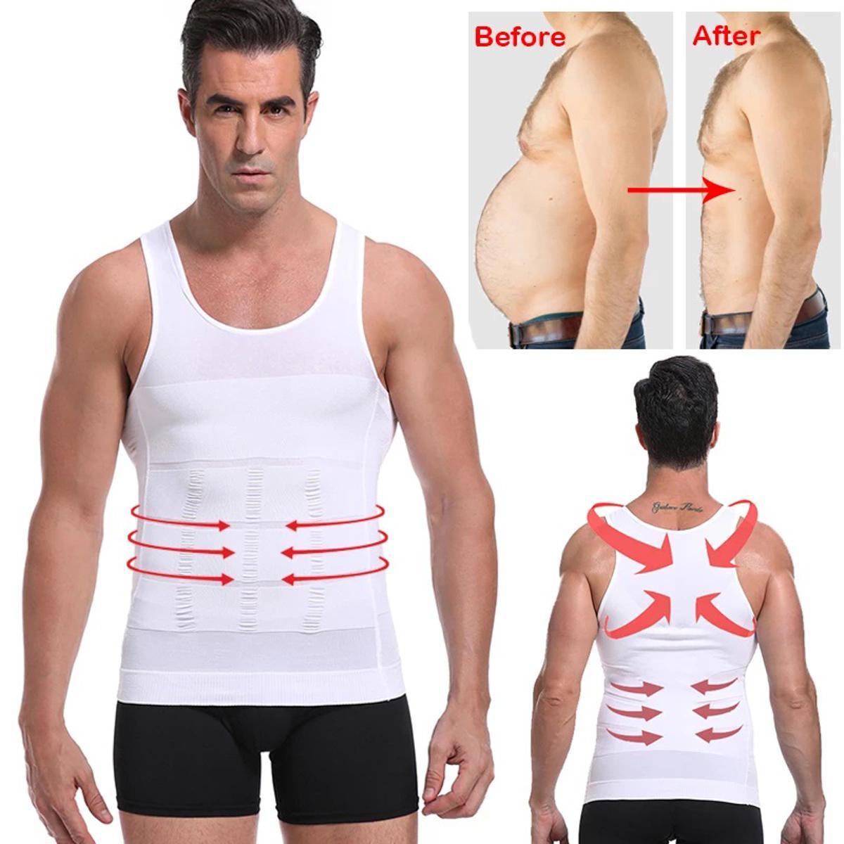 Men's Neoprene Tummy Control Belt Waist Trainer Slimming Belt Men's Tummy  Control Gym Tank Top Body Shaper