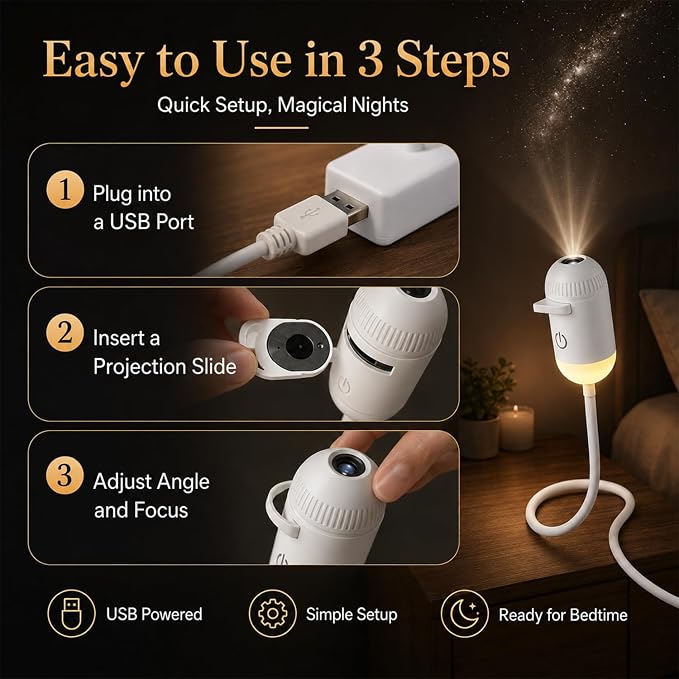 Aurora Galaxy Projector Lamp easy setup