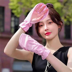 Summer Open-Fingered Short Sunscreen Gloves Sleeve Women Lady Thin Driving Outdoor Riding Gloves Mittens Sun Protection Gloves