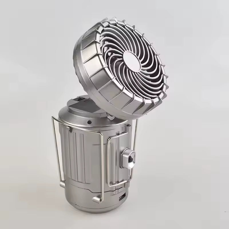 Desktop USB Rechargeable Fan Portable Solar Power Outdoor Led Ceiling Camping Light Fans Usb Camp Light Fan
