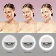 CLEANTRUST Rechargeable LED Ring Light for Selfies and Live Streaming