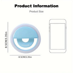 CLEANTRUST Rechargeable LED Ring Light for Selfies and Live Streaming
