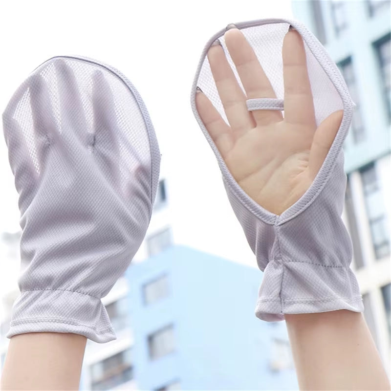 Summer Open-Fingered Short Sunscreen Gloves Sleeve Women Lady Thin Driving Outdoor Riding Gloves Mittens Sun Protection Gloves