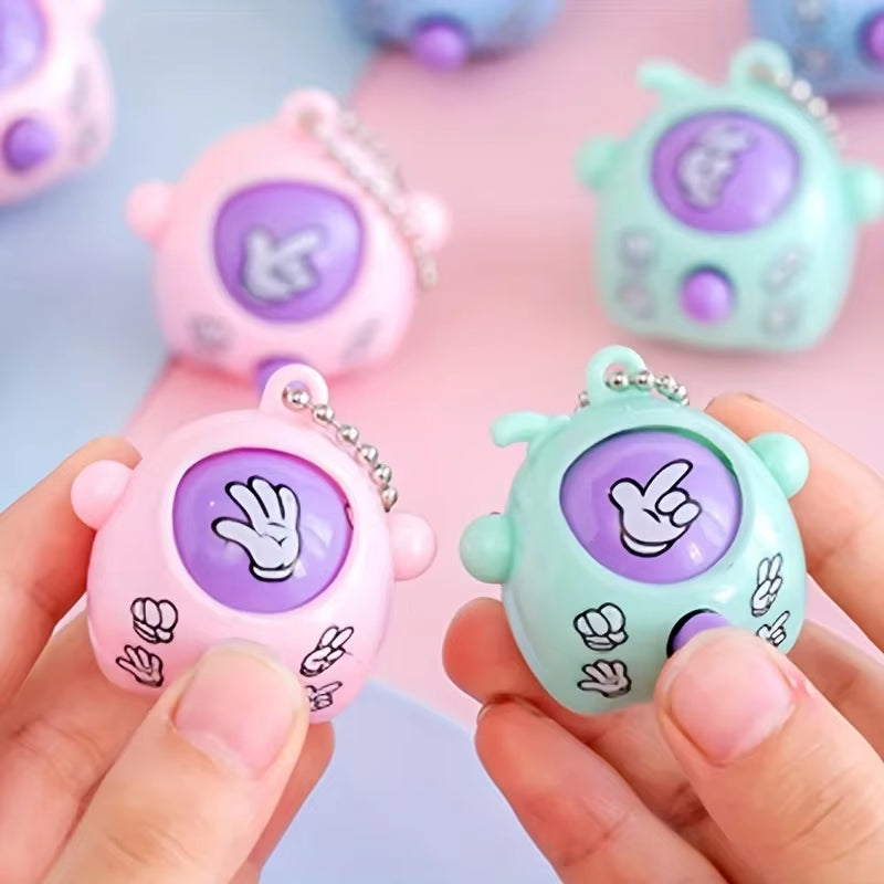 Mini Rock-Paper-Scissors Keychain Pendant Toys for Kids Birthday Party Favors Goodie Bag Wedding Baby Shower Gifts