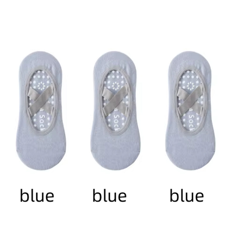 1/ 3Pair Professional Women Yoga Sock Silicone Anti-Slip Ballet Pilates Socks Women Backless Breathable Bandage Yoga Sport Socks