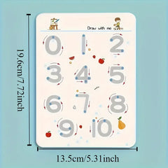 32-Page Reusable Educational Exercise Book with Erasable Writing Track