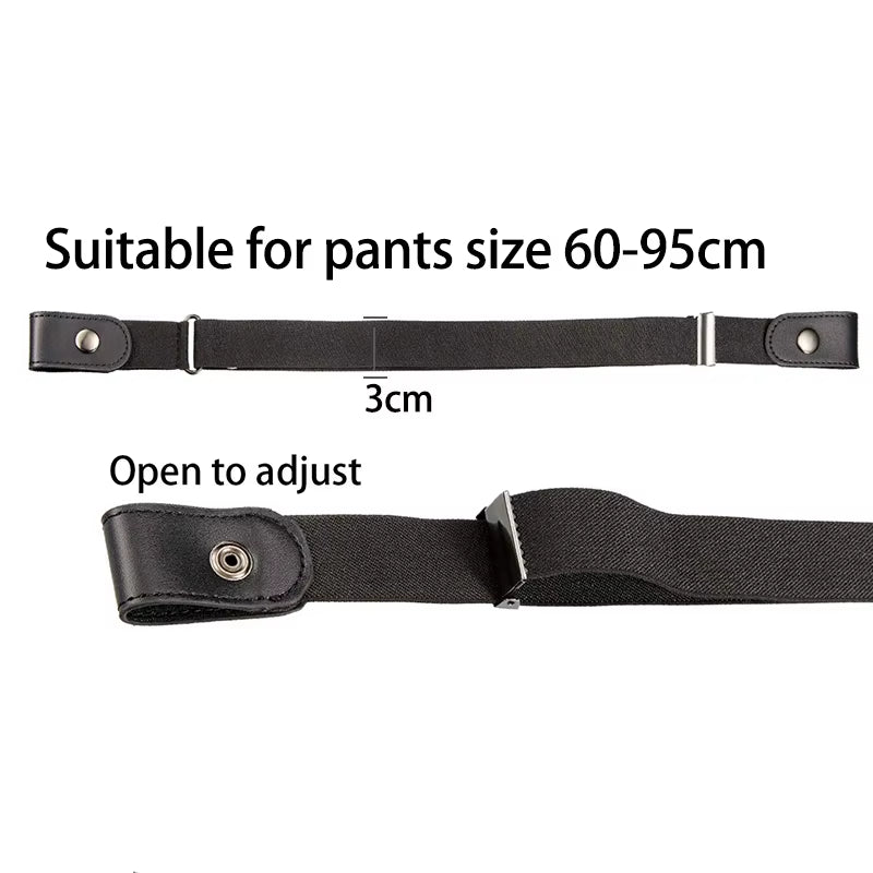 Buckle-Free Belt for Jean Pants,Dresses,Fashion No Buckle Stretch Elastic Waist Belt for Women/Men,No Bulge,No Hassle Waist Belt