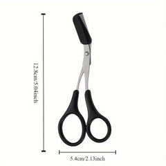 Stainless Steel Eyebrow Trimming Scissors with Comb, Safe Eyebrow Trimming Makeup Tool, Precise Creation of Perfect Eyebrow Shap