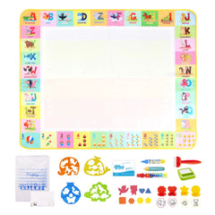 100X80Cm Magic Water Drawing Mat Coloring Doodle with Reusable Magic Pens Montessori Painting Board Educational Toys Kids Gifts