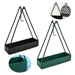 Mosquito Coil Holder with Tray Wrought Iron Triangular Repellent Incense Rack Tool Home Mosquito Shape Decor S7N4
