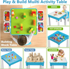 5 in 1 Building Blocks Table with Chair