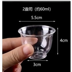 Reusable and Disposable Transparent Plastic Cups