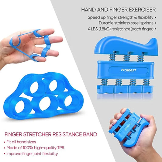 Complete Set of 5 Hand Gripper Wrist Developer Heavy Hand Power Forearm Wrist Strengthener