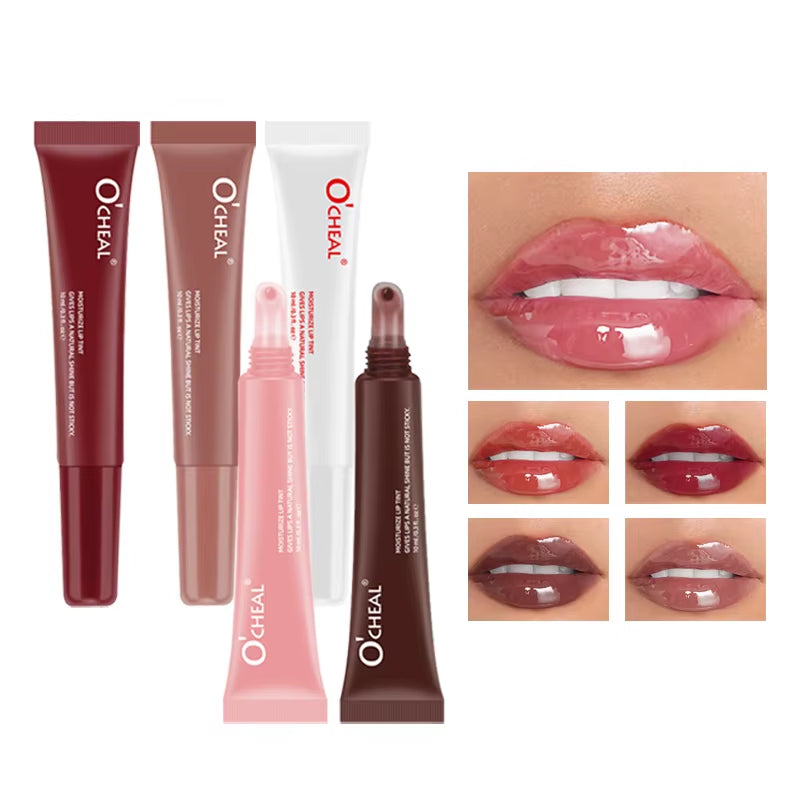 Ocheal 5 Colors Moisturizing Lip Mask Glaze Colored Lipstick Glass Colored Lip Gel Lip Balm Lipstick Lip Color Mouth Beauty