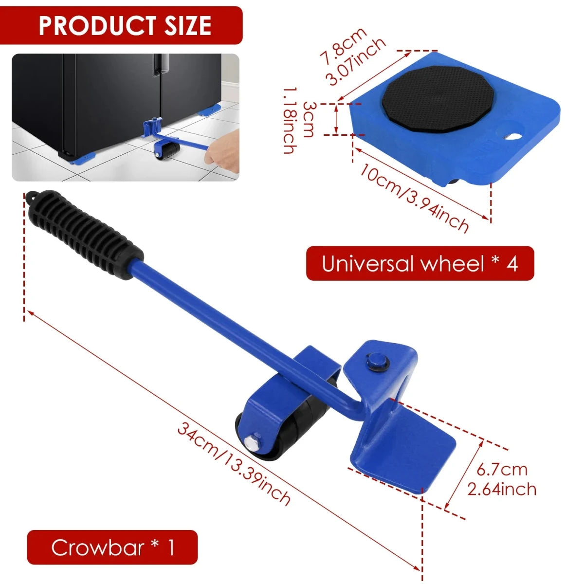 Set of 5 Heavy-Duty Furniture Moving Helper - Product Zone