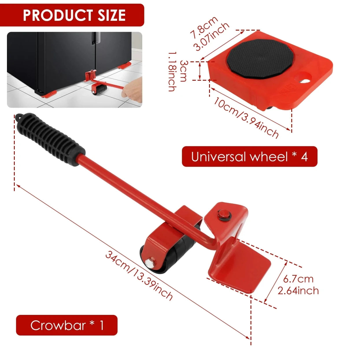 Set of 5 Heavy-Duty Furniture Moving Helper - Product Zone