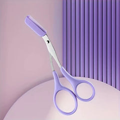 Stainless Steel Eyebrow Trimming Scissors with Comb, Safe Eyebrow Trimming Makeup Tool, Precise Creation of Perfect Eyebrow Shap