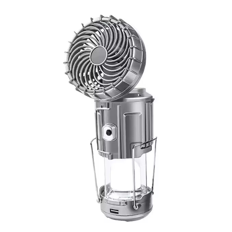 Desktop USB Rechargeable Fan Portable Solar Power Outdoor Led Ceiling Camping Light Fans Usb Camp Light Fan