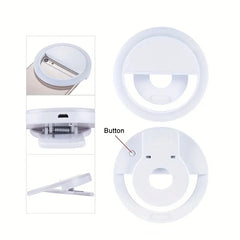 CLEANTRUST Rechargeable LED Ring Light for Selfies and Live Streaming