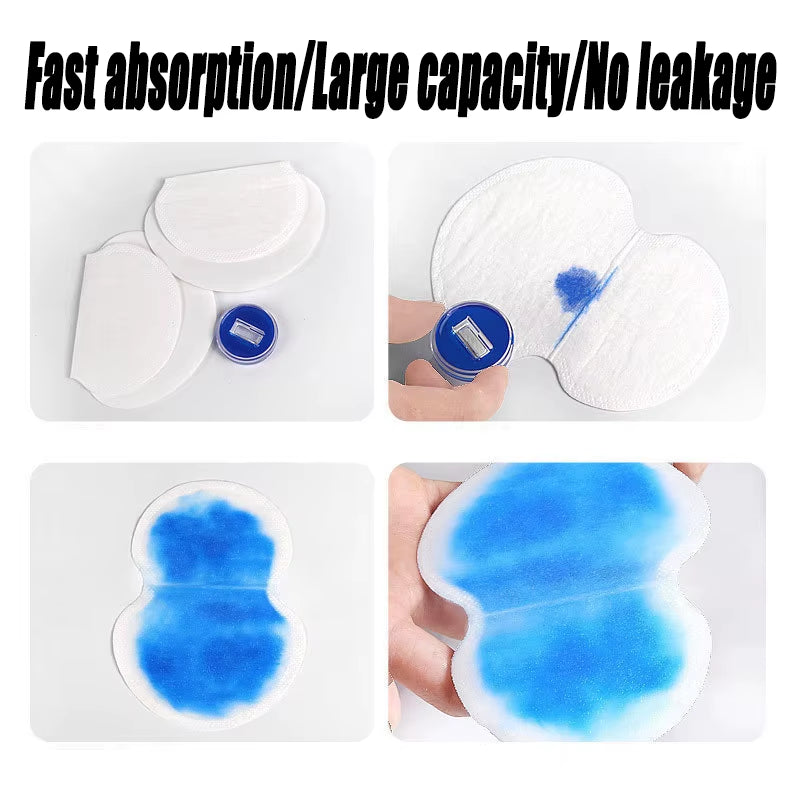 50Pcs Armpit Sweat Pads Underarm Ultra-Thin Breathable Disposable Pad Summer Armpit Care Absorbing Deodorant Pads for Women Men