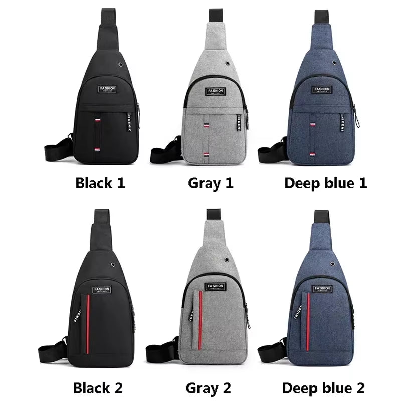 Sling Chest Bag New Casual Korean Version Oxford Cloth Fashion Sports Bag Single Shoulder Messenger Bag Men Canvas Backpack