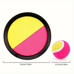 Kids Sticky Ball Game Set, Mixed Color Plastic Fly Disc with Suction Cup
