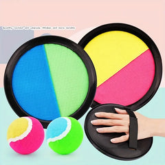 Kids Sticky Ball Game Set, Mixed Color Plastic Fly Disc with Suction Cup