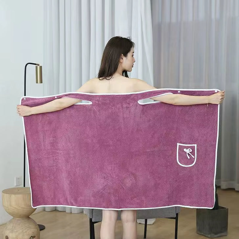 2022 Multi-Function Women Large Size Sexy Bathrobe Sling Sexy Tube Top Can Wear Bath Towel Soft Absorbent Bathrobe Coral Fleece