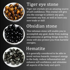 Genuine Tiger’s Eye Triple Protection Bracelet for Men and Women