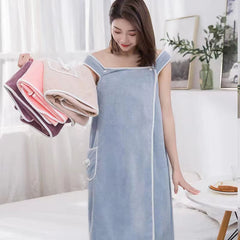 2022 Multi-Function Women Large Size Sexy Bathrobe Sling Sexy Tube Top Can Wear Bath Towel Soft Absorbent Bathrobe Coral Fleece