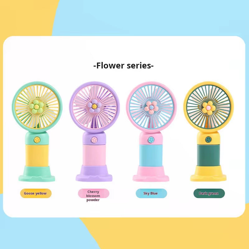 Portable Handheld Fan Cute Mini Fan Rechargeable Mini Handy Fan Pocket Size Low Noise Small Electric USB Fan Fruit Fan Cute