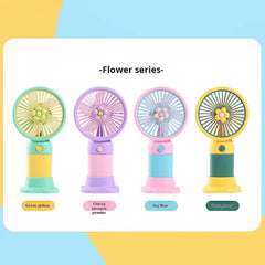 Portable Handheld Fan Cute Mini Fan Rechargeable Mini Handy Fan Pocket Size Low Noise Small Electric USB Fan Fruit Fan Cute
