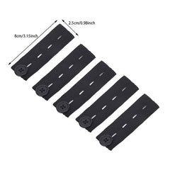 5Pcs Jeans Waist Extension Buckle Unisex Waistband Button Pant Elastic Extender Button Waist Belt Adjustable Extension Buckle