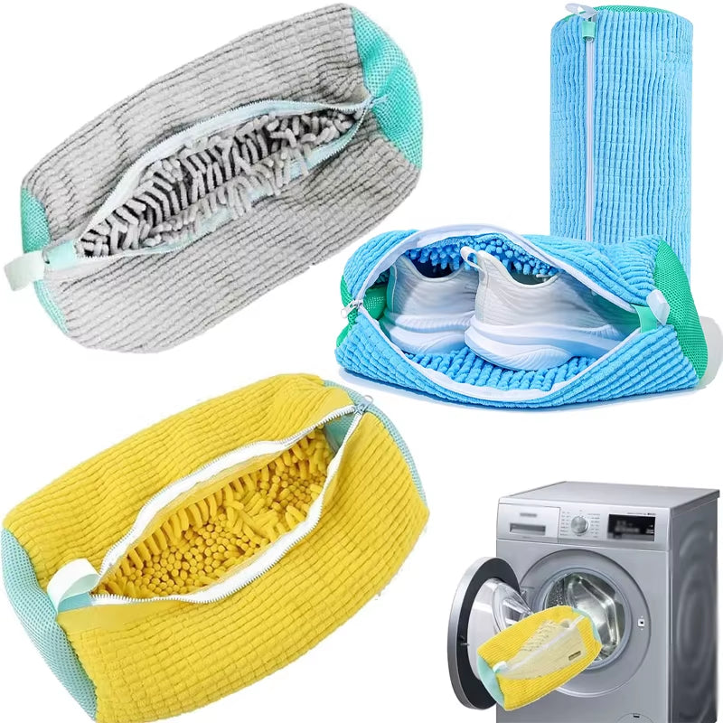 1PC Washing Shoes Bag Protector Reusable Plastic Shoe Washing Bag Washing Shoes Machine Friendly Laundry Bag Drying Bags