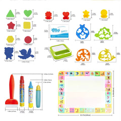 100X80Cm Magic Water Drawing Mat Coloring Doodle with Reusable Magic Pens Montessori Painting Board Educational Toys Kids Gifts