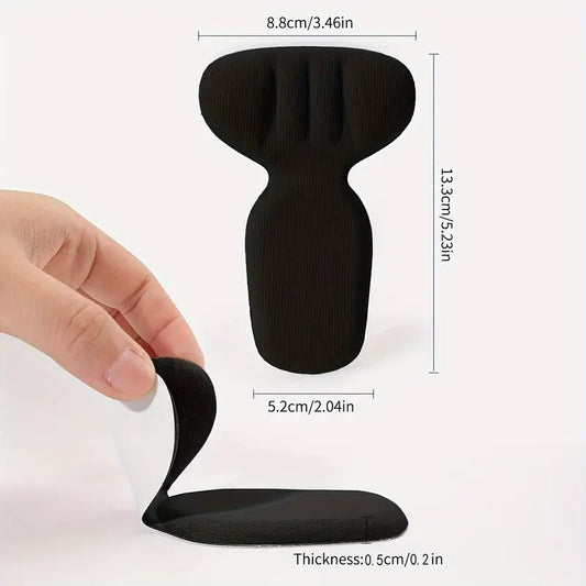 Double Thick Half-Inch T-Shaped Foam Heel Cushion And Heel Cup
