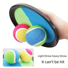 Kids Sticky Ball Game Set, Mixed Color Plastic Fly Disc with Suction Cup
