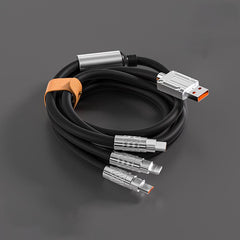 3in1 6A 120W USB Fast Charger Cable for IPhone Micro USB Type-C