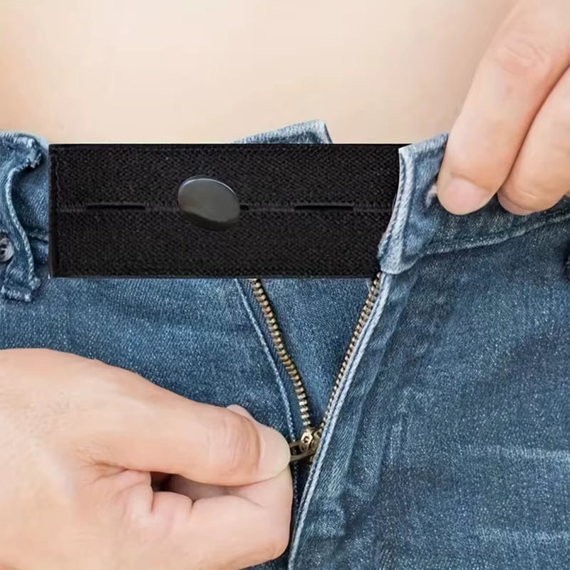 5Pcs Jeans Waist Extension Buckle Unisex Waistband Button Pant Elastic Extender Button Waist Belt Adjustable Extension Buckle