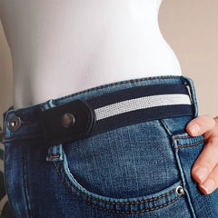 Buckle-Free Belt for Jean Pants,Dresses,Fashion No Buckle Stretch Elastic Waist Belt for Women/Men,No Bulge,No Hassle Waist Belt