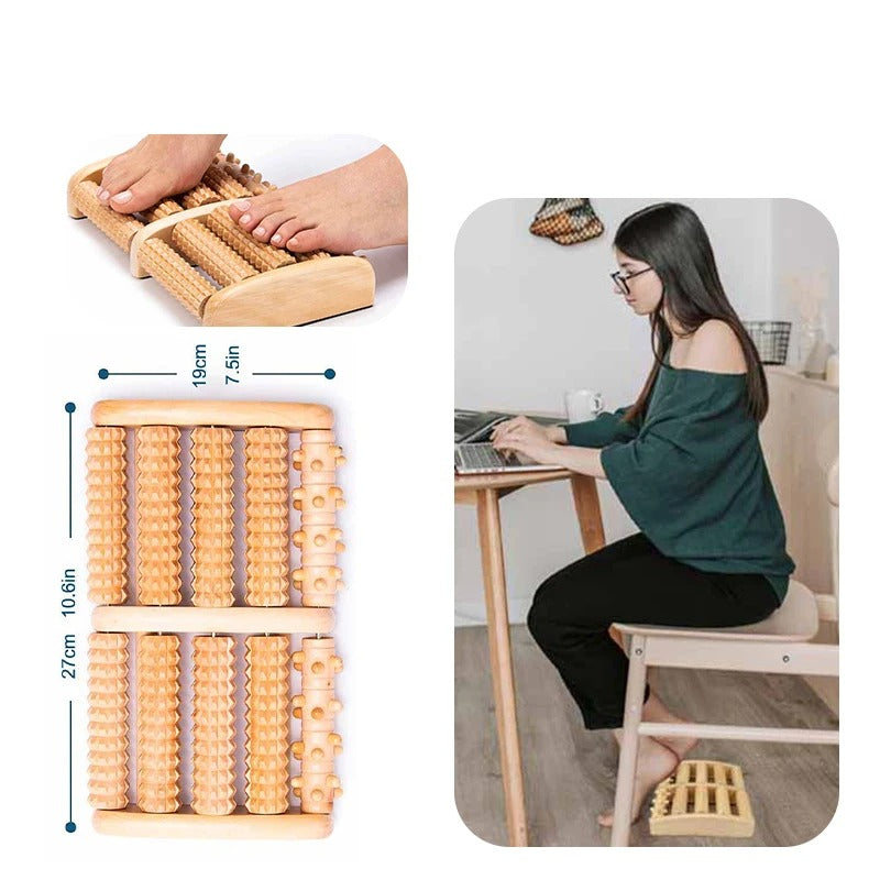 Wooden Foot Massager for Stress & Pain Relief