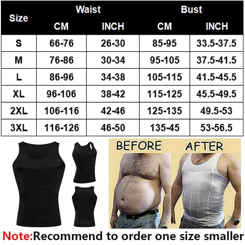 Men Slimming Tight Vest Body Shaper Tummy Control Tank Top Waist Trainer  Corset